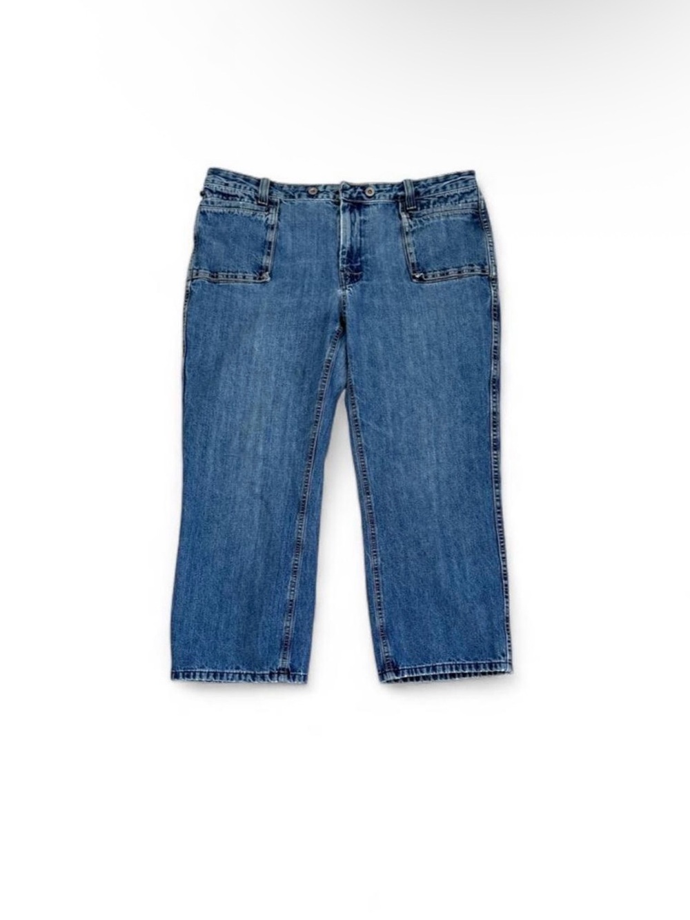 Ralph Lauren Blue Cropped Straight-Leg Jeans